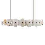 Подвесной светильник с фигурными элементами из белого алебастра Cryptocrystalline Stone варинант исполнения - 7 | Loft Concept в Твери