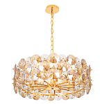 Люстра круглая золотого цвета с круглыми хрустальным элементами Solyria варинант исполнения - 4 | Loft Concept в Твери
