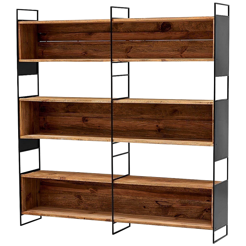 Стеллаж Coste Industrial Oak Rack Черный Древесина Стеллаж Coste Industrial Oak Rack Черный Древесина в Твери | Loft Concept