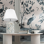 Настольная лампа цилиндрическая с цветочной росписью Lamp Flower Painting варинант исполнения - 6 | Loft Concept в Твери