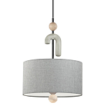 Люстра с серым тканевым плафоном Flourish варинант исполнения - 1 | Loft Concept в Твери