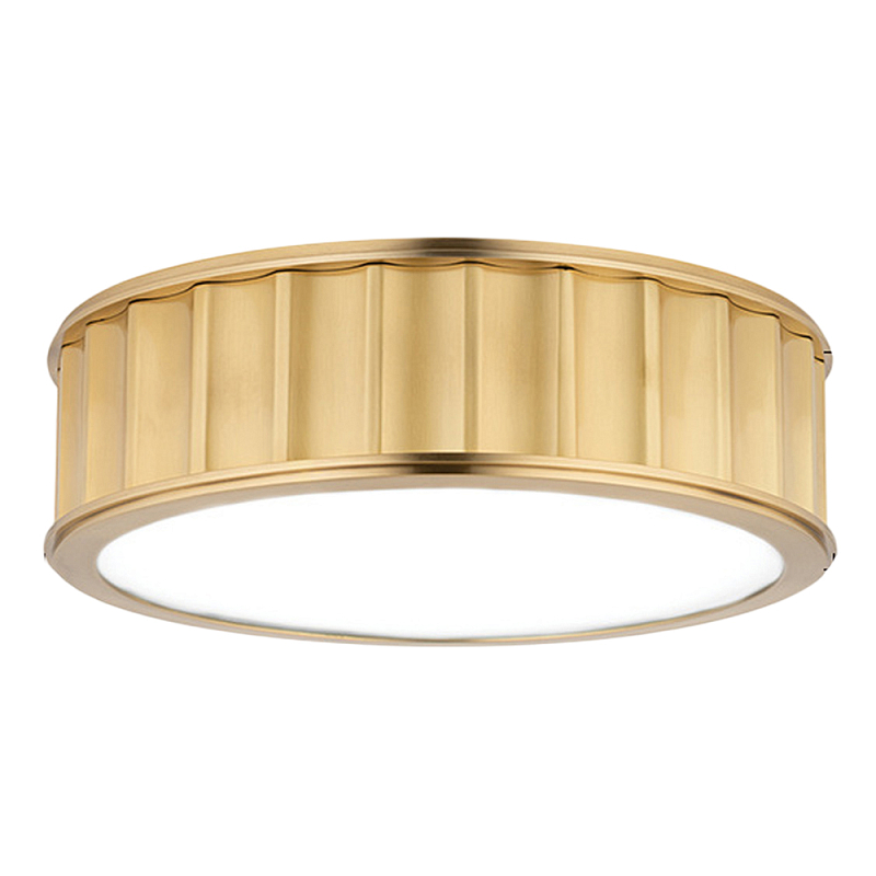 Потолочный светильник с гофрированным абажуром цвета латунь Millennium Латунь Белый в Твери | Loft Concept 