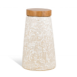 Керамический столик с деревянной столешницей "Пешка" варинант исполнения - 6 | Loft Concept в Твери