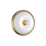 Бра круглое с матовым стеклянным плафоном и металлической окантовкой Soft Halo варинант исполнения - 3 | Loft Concept в Твери