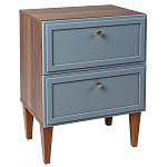 Тумба прикроватная серая из массива бука с 2-мя ящиками Wenge Light варинант исполнения - 1 | Loft Concept в Твери