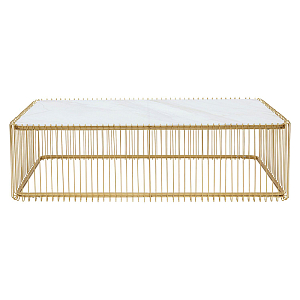 Кофейный столик прямоугольный золото Anthony