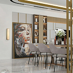 Бра в металлическом корпусе с рассеивателем из бежевого алебастра Cryptocrystalline Stone варинант исполнения - 2 | Loft Concept в Твери