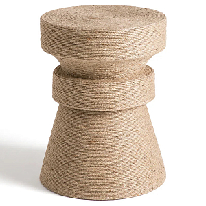 Приставной стол с отделкой из джута Juti D35 см