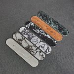 Бра с каменным основанием и 3-мя плафоном из стекла Shaw Marble Lighting варинант исполнения - 1 | Loft Concept в Твери