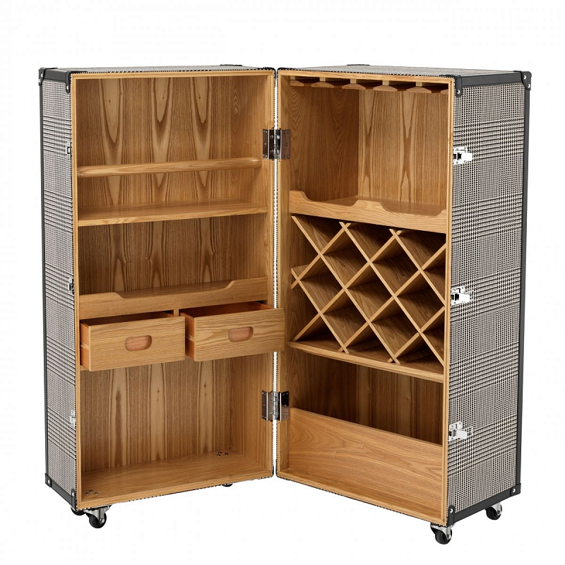 Винный шкаф Wine Cabinet Martini Bianco Черно-белый Никель Бежевый Винный шкаф Wine Cabinet Martini Bianco Черно-белый Никель Бежевый в Твери | Loft Concept