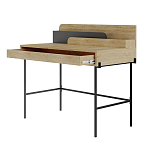 Стол письменный с выдвижным ящиком цвета древесины LEILA WORKING TABLE OAK ANTHRACITE варинант исполнения - 1 | Loft Concept в Твери