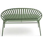 Зелёная скамья из стали Goodwin Metal Bench Green варинант исполнения - 3 | Loft Concept в Твери