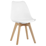 Стул с основой из пластика и мягким сиденьем Arvika White варинант исполнения - 1 | Loft Concept в Твери