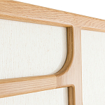 Ширма из массива дуба и ткани Arcuri Screen варинант исполнения - 5 | Loft Concept в Твери