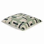 Подушка декоративная зеленого цвета с геометрическим рисунком Divine Abstractions варинант исполнения - 1 | Loft Concept в Твери