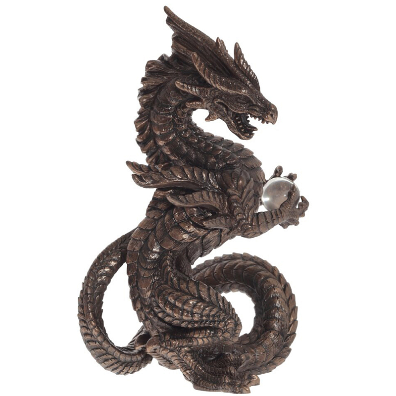 Декоративная статуэтка Дракон Dark Bronze Dragon Holding Sphere Statuette Коричневый Темная бронза Декоративная статуэтка Дракон Dark Bronze Dragon Holding Sphere Statuette Коричневый Темная бронза в Твери | Loft Concept