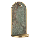 Настенный светильник зеленого цвета с бронзовой рамкой овальной формы с полкой Herbarium  варинант исполнения - 1 | Loft Concept в Твери