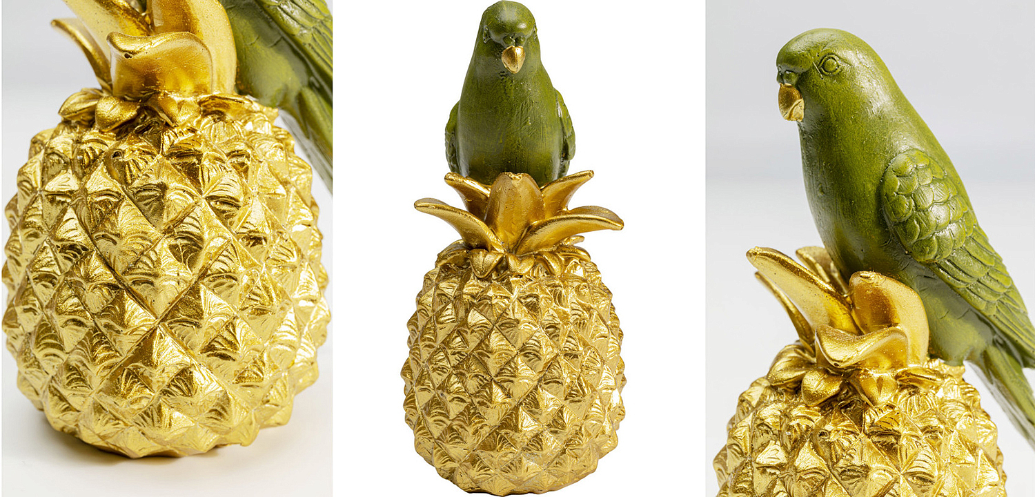 Статуэтка Green Parrot on a Pineapple Статуэтка Green Parrot on a Pineapple - Loft-Concept в Твери