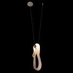 Подвесной светильник белого цвета с изогнутым плафоном Flow Loop варинант исполнения - 3 | Loft Concept в Твери