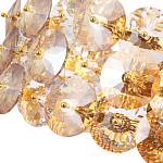 Люстра круглая золотого цвета с круглыми хрустальным элементами Solyria варинант исполнения - 7 | Loft Concept в Твери