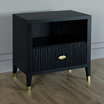 Прикроватная тумбочка с полкой Elsa Dreams Black варинант исполнения - 1 | Loft Concept в Твери