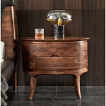 Прикроватный столик из дерева с 2-мя ящиками Moon Walnut Furniture варинант исполнения - 2 | Loft Concept в Твери
