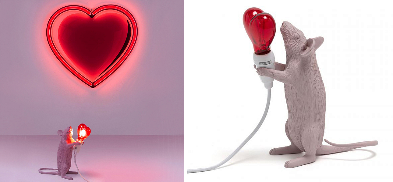 Настольная лампа Seletti Mouse Step Love USB Настольная лампа Seletti Mouse Step Love USB - Loft-Concept в Твери