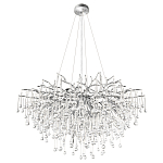 Люстра подвесная с прозрачными стеклянными подвесками в форме капель Диаметр 100 см Droplet Chandelier варинант исполнения - 14 | Loft Concept в Твери