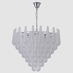 Люстра с подвесками из рифленного стекла в форме капель Textured Glass Chandelier варинант исполнения - 10 | Loft Concept в Твери