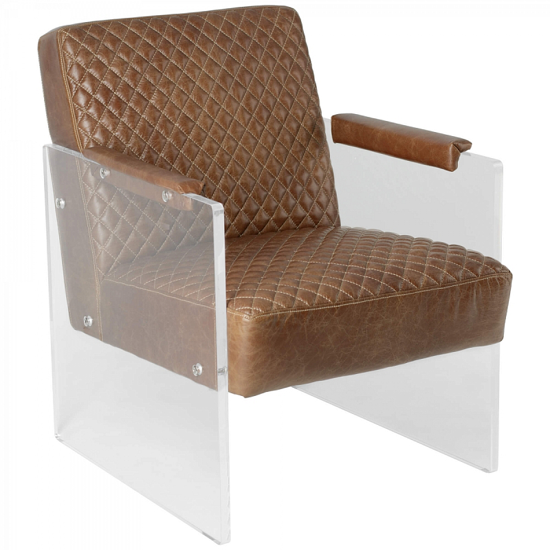 Кресло Gioff Chair натуральная кожа Коричневый в Твери | Loft Concept 