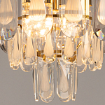 Люстра многоярусная с овальными прозрачными подвесками 28 см Harmonica варинант исполнения - 5 | Loft Concept в Твери