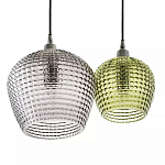 Подвесной светильник каскадный с 2-мя рельефными плафонами Cascade with Relief Lampshades варинант исполнения - 5 | Loft Concept в Твери