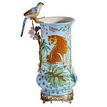 Ваза из фарфора с птицей на бронзовой ветке Garden of Eden варинант исполнения - 5 | Loft Concept в Твери