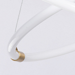 Люстра подвесная с двумя пересекающимися белыми светодиоидными кольцами Luke Lampco Tracer Lamp варинант исполнения - 7 | Loft Concept в Твери