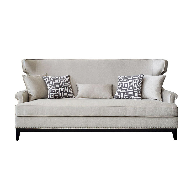 Диван Seine Sofa Velvet 3 Бежево-серый Диван Seine Sofa Velvet 3 Бежево-серый в Твери | Loft Concept