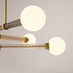 Люстра со стеклянными вставками Helios варинант исполнения - 3 | Loft Concept в Твери