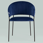 Стул в велюре синего цвета Horizon варинант исполнения - 3 | Loft Concept в Твери