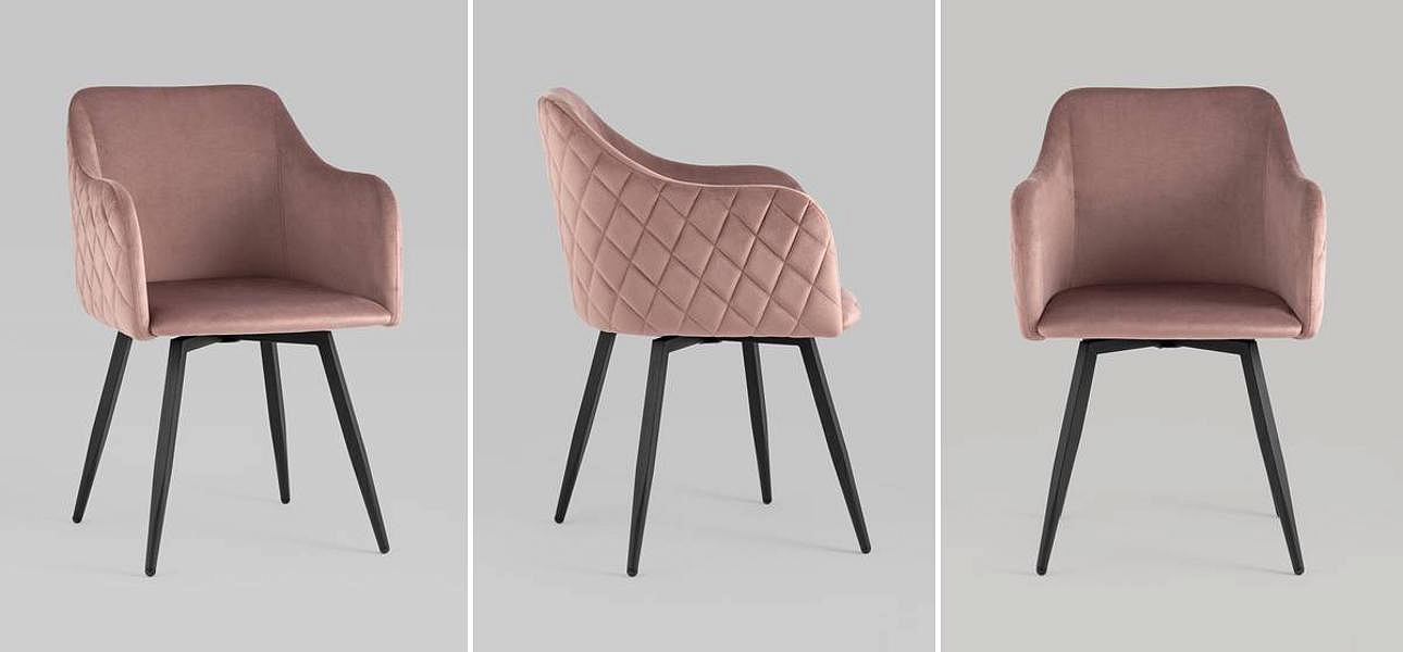 Стул Вращающийся Nika Chair Цвет Пыльная Роза Стул Вращающийся Nika Chair Цвет Пыльная Роза - Loft-Concept в Твери