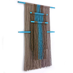 Дизайнерское Панно Макраме из хлопковых нитей Japan Wall Panel Blue варинант исполнения - 1 | Loft Concept в Твери