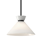 Подвесной светильник с белым стеклянным конусным плафоном Alora Mood варинант исполнения - 1 | Loft Concept в Твери