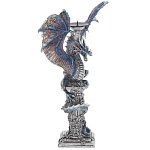 Подсвечник в виде Дракона Grey Blue Dragon Candlestick варинант исполнения - 2 | Loft Concept в Твери