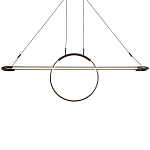 Светодиодная люстра Black LED Circle and Oval Lamp варинант исполнения - 1 | Loft Concept в Твери