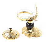 Икорница с декором "Стерлядка на ракушке" с гравировкой на подставке из натурального камня Обсидиан Decorative Cavair Dishes варинант исполнения - 2 | Loft Concept в Твери