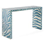 Консоль Дизайнерская Kenya Console ZEBRA Bone Inlay blue варинант исполнения - 4 | Loft Concept в Твери