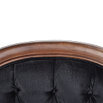 Кресло с мягкой обивкой из черного велюра на 4-х деревянных ножках Evelyn Classical Armchair варинант исполнения - 4 | Loft Concept в Твери
