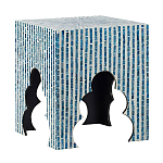 Приставной столик с инкрустацией раковинами устриц Bone Inlay варинант исполнения - 6 | Loft Concept в Твери