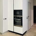 Угловой кухонный гарнитур Жемчужный белый Серый Clarke Kitchen Set White Grey варинант исполнения - 2 | Loft Concept в Твери