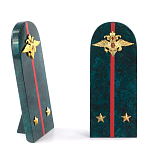 Сувенир Погон МВД из натурального камня змеевик Souvenir Epaulets варинант исполнения - 2 | Loft Concept в Твери