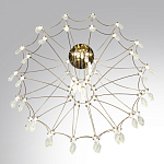 Люстра подвесная из металла с хрустальными прозрачными подвесками Quasar 81 варинант исполнения - 5 | Loft Concept в Твери