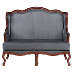 Диван двухместный из натурального бука цвета антрацит Solid Luxury варинант исполнения - 1 | Loft Concept в Твери